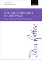 Fur die Schonheit in der Welt SATB choral sheet music cover